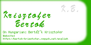 krisztofer bertok business card